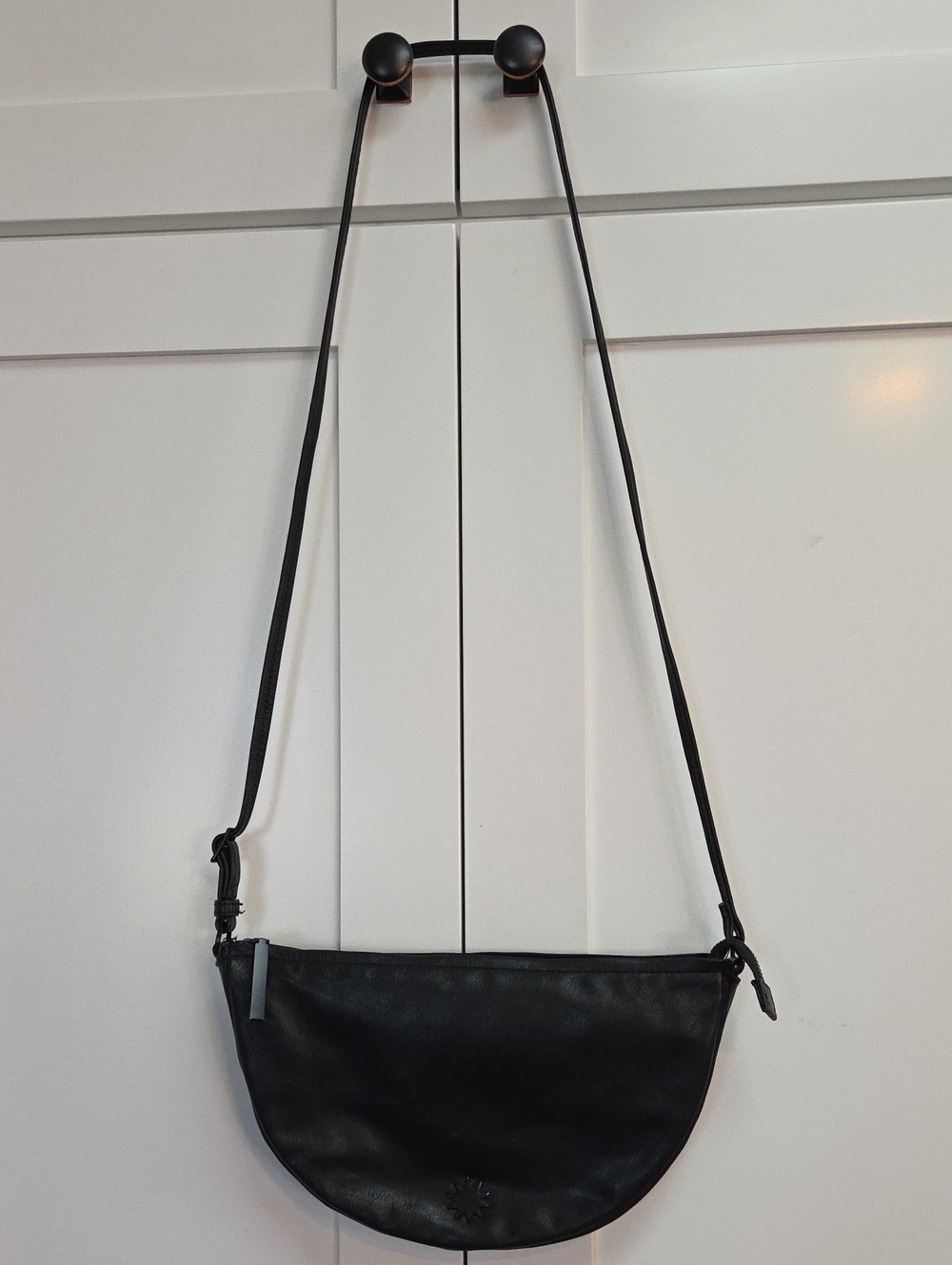 House of Harlow 1960 Black Half-Moon Crossbody Bag